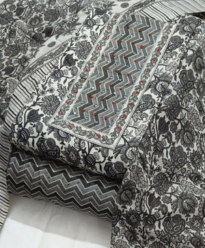 DRAVINAM Trends Women's Ethnic Pure Cotton Jaipuri Printed Unstitched Salwar Suit Dress Material with Dupatta