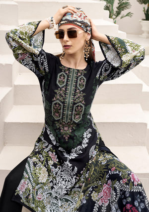 DRAVINAM Trends Unstitched Pakistani Embroidered Pure Rayon Salwar Suit Dress Materials with Cotton Dupatta