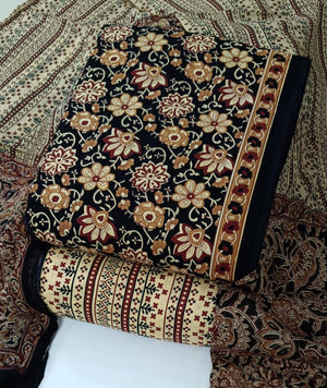 DRAVINAM Trends Jaipuri Print Cambric Cotton Unstitched Salwar Suit Dress Material for Women with Mulmul Cotton Dupatta
