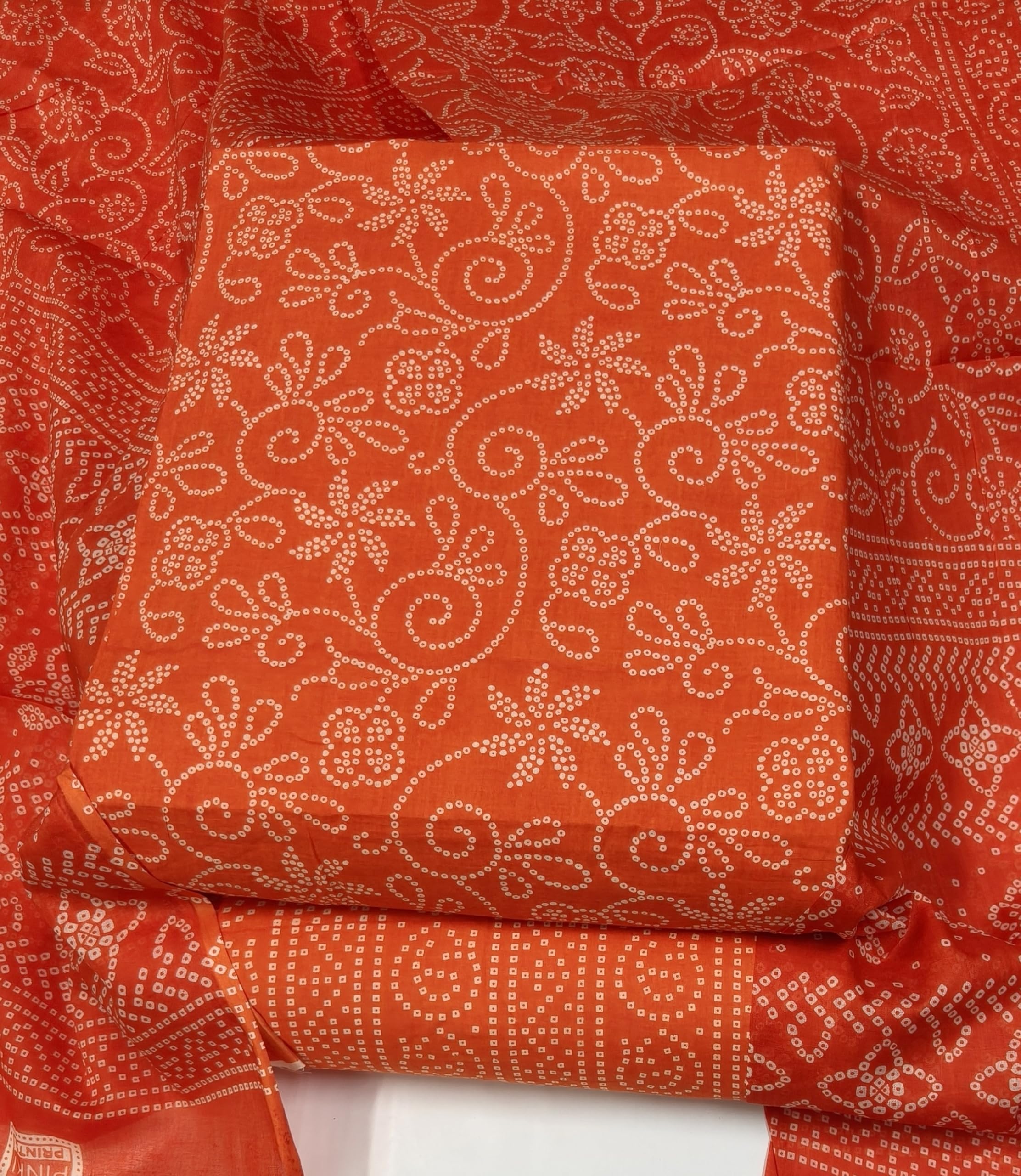 DRAVINAM Trends Jaipuri Print Cambric Cotton Unstitched Salwar Suit Dress Material for Women with Mulmul Cotton Dupatta
