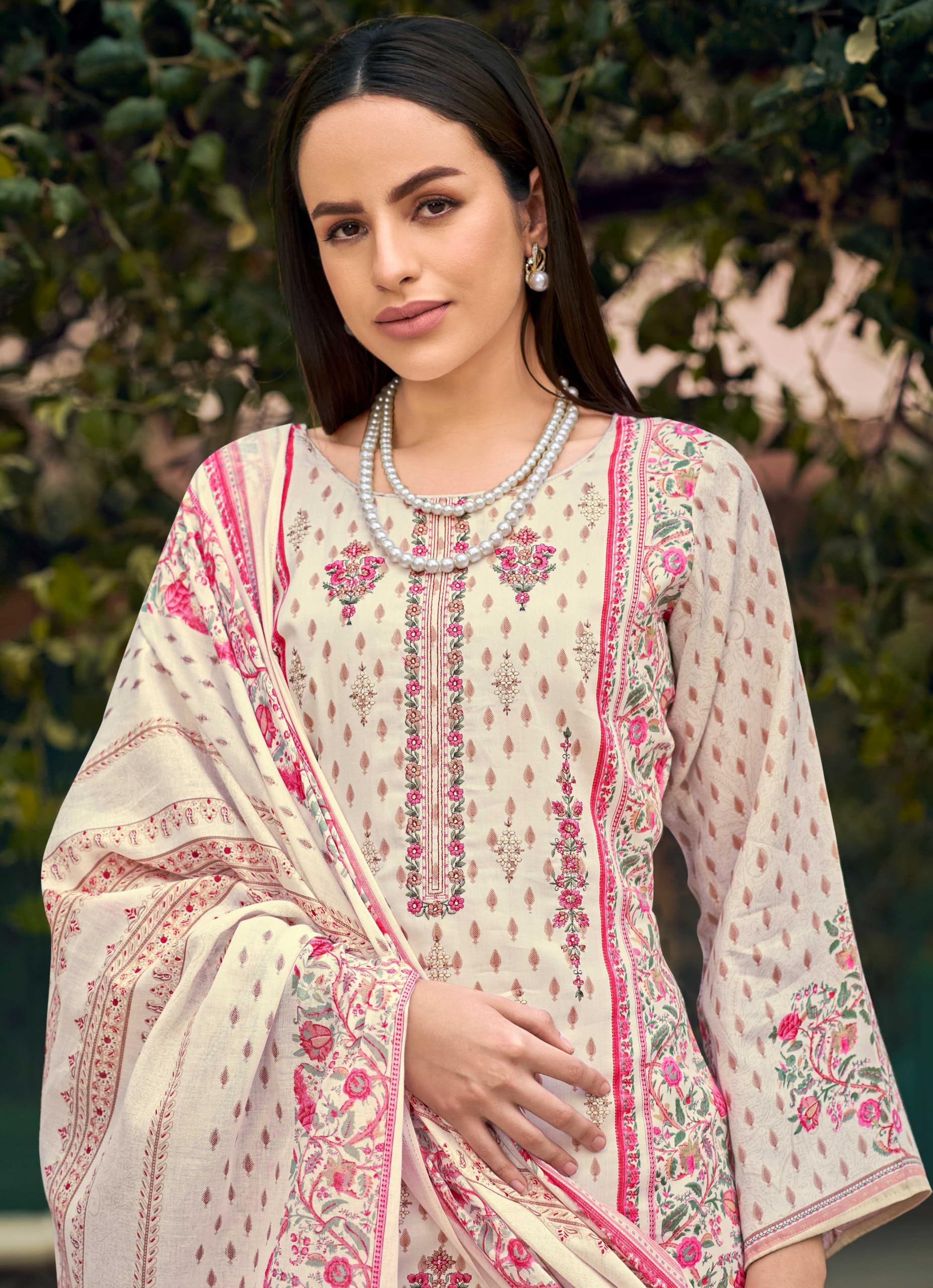 DRAVINAM Trends Kurti 2.50 mtrs,PURE COTTON SOLID DYED (2.7 m),PURE VISCOSE LAWN MULMUL DIGITAL PRINT BOX PALLU|Purple