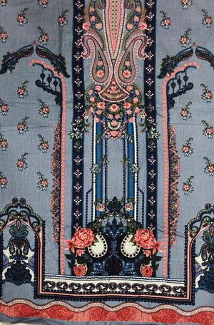 DRAVINAM Trends Women's Pure Cotton Unstitched Salwar Suit Dress Material Set | Pakistani Prints with Embroidery I Mulmul Dupatta