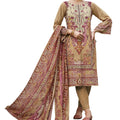 DRAVINAM Trends Unstitched Pakistani Print Embroidered Cotton Salwar Suit Dress Materials with Dupatta