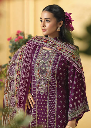 DRAVINAM Trends Women's Unstitched Salwar Suit Dress Material - Cotton Digital Printed Organza Embroidered Kameez II Unstitch Bottoms II Cotton Dupatta