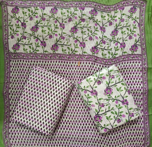 DRAVINAM Trends Jaipuri Print Cambric Cotton Unstitched Salwar Suit Dress Material for Women with Mulmul Cotton Dupatta