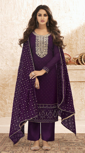 DRAVINAM Trends Women’s Georgette Unstitched Sequence Embroidered Pakistani Salwar Suit FabricDress Material with Zari Embroidery Dupatta (pink)