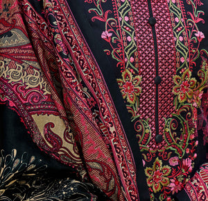 DRAVINAM Trends Unstitched Suit Material Karachi Lawn Cotton Pakistani Digital Printed Embroidered Kameez with Unstitched Bottoms and Cotton Dupatta